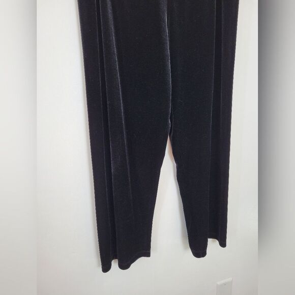 Vintage Chicos Design Velvet Pants High Waist Elastic Pull On Made in USA Size 3 - Picture 3 of 5
